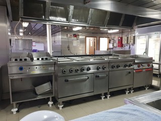 Galley or kitchen of a construction vessel 