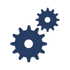 Isolated gears vector design
