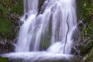 Waterfall in the reservoir of Leurtza, Navarra