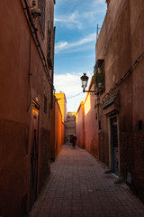Einsame Gasse in Marrakesch, Marokko