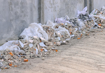 Brick scraps, Scrap mortar for tower for home