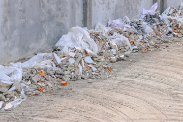 Brick scraps, Scrap mortar for tower for home