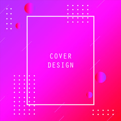 Abstract Minimal Geometric Vector Multicolored Background With Shadow, dots and lines. Dynamic shapes composition. Eps 10 vector