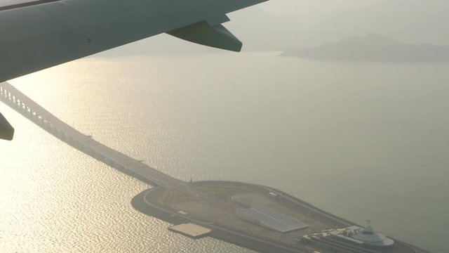 Aerial view of Hong Kong - Macau bridge
