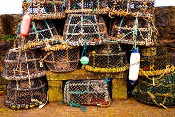 A fisherman  christmas  lobster pots