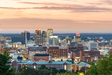 Birmingham, Alabama City Skyline - obrazy, fototapety, plakaty