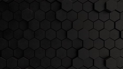 Abstract hexagon geometric pattern animated looped 3D CG corporate stone Background - Powered by Adobe