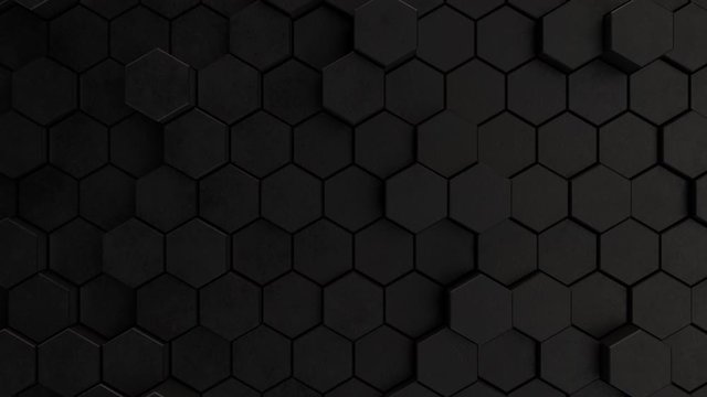 Abstract hexagon geometric pattern animated looped 3D CG corporate stone Background
