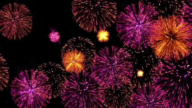 4k colourful beautiful firework realistic new year celebration 