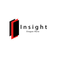 Modern simple logo design of Insight for your innovation,technology,web or education  business 