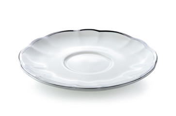 White plate isolated on white background