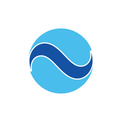 curves geometric wavy 3d flat logo vector