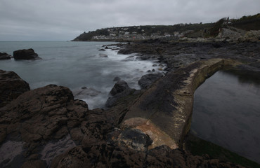The coastline at Mousehole Cornwall