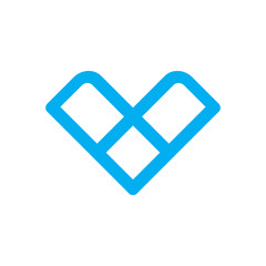 Obraz premium letter v simple geometric line logo vector