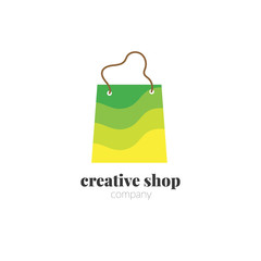 Creative Abstract shop logo design template elements