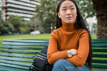 Portrait of young Asian woman