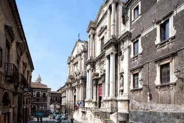 Via dei Crociferi, Catania, Italy- Church of San Francesco Borgia
