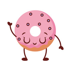 kawaii donut cartoon vector design