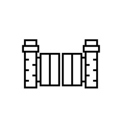 Gate icon in trendy flat style isolated on white background  symbol design logo vector illustration