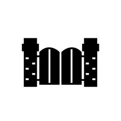 Obraz premium Gate icon in trendy flat style isolated on white background symbol design logo vector illustration