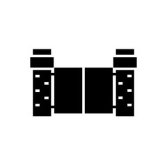 Gate icon in trendy flat style isolated on white background  symbol design logo vector illustration