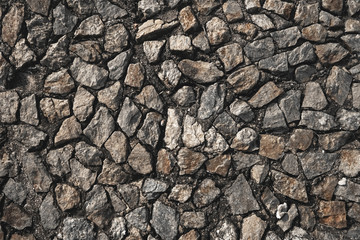 pattern of exterior stone wall