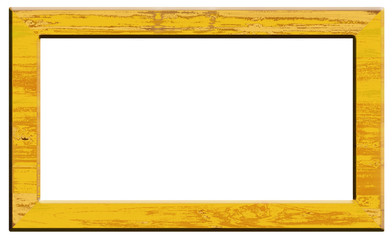 golden frame isolated on white background