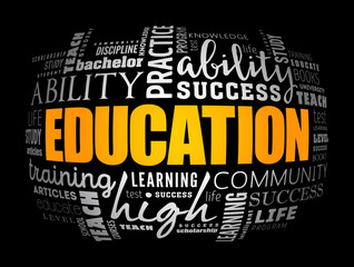 EDUCATION word cloud collage, concept background
