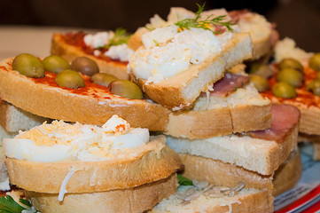 Colorful party sandwiches for children birthdays  