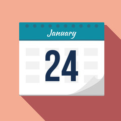 Calendar icon. Calendar Date - January. Planning. Time management.