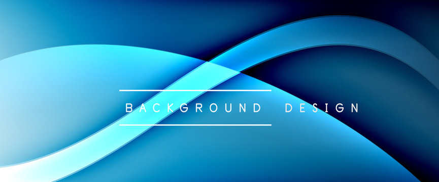 Dynamic trendy fluid color gradient abstract background with flowing wave lines. Vector Illustration