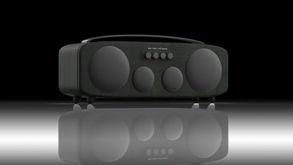3d rendering of blue tooth 5 speak design