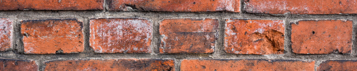 Red brick wall frame texture background