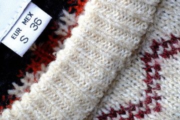 Wollpullover Winterpullover Weihnachtspullover Größe S 36 Makro Postkarte