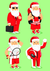santa claus in costumes