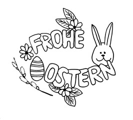 Easter greeting card template.