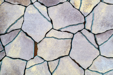 Decorative gray tile for the sidewalk from natural stone