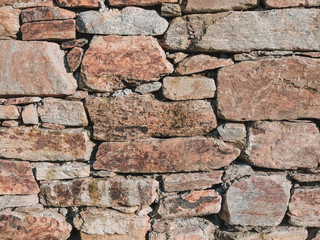 Fototapeta premium wall made of stones outdoors