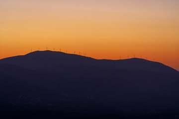 After sunset in Kefalonia mountains