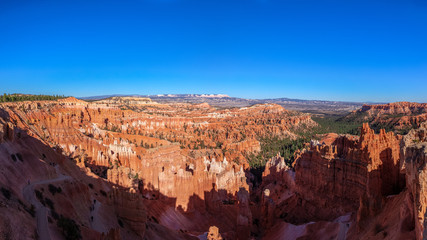 Red Hoodoos at sunset in Bryce Canyon National Park in Utah