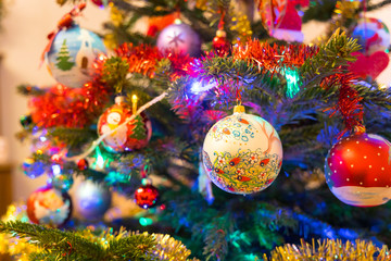 Obraz na płótnie Canvas Fir-tree spruce with Christmas. Christmass tree