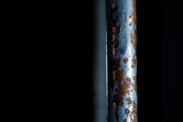 Industrial style  Werkzeugkasten Riegel Cyan Schwarz Rost