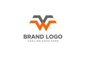 Abstract Letter W or Logo. Flat Vector Logo Design Template Element - obrazy, fototapety, plakaty