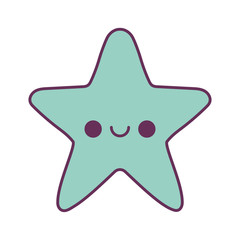 kawaii star cartoon vector design