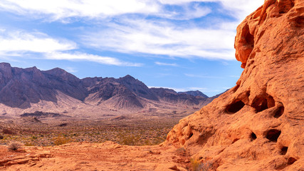 View at Seven Sisters at Valley of Fire State Park in Nevada