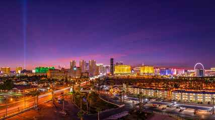 Horizon des casinos et des hôtels du Strip de Las Vegas