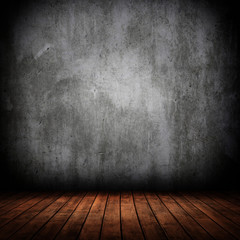 empty interior room with grunge wall