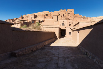 Ait Benhaddou is the best preserved of the traditional Ksars and UNESCO world heritage since 1987 The fortified town of Ait ben Haddou near Ouarzazate on the edge of the sahara desert in Morocco.