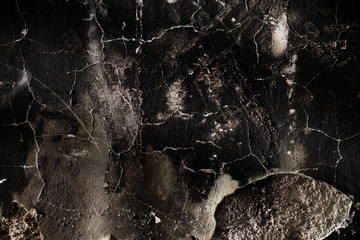Detail old old burnt wall