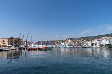 Fototapeta na wymiar Genoa old port area